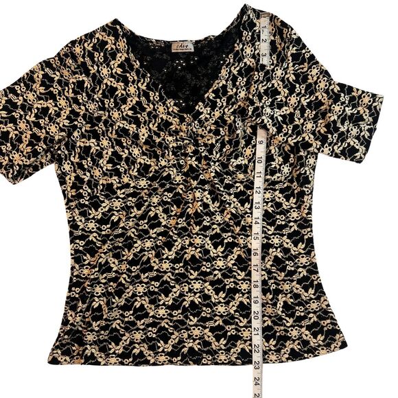 CDW Blouse Womens Large V Neck Long Sleeve Preppy Y2K Babydoll Fairycore Top - Picture 4 of 10